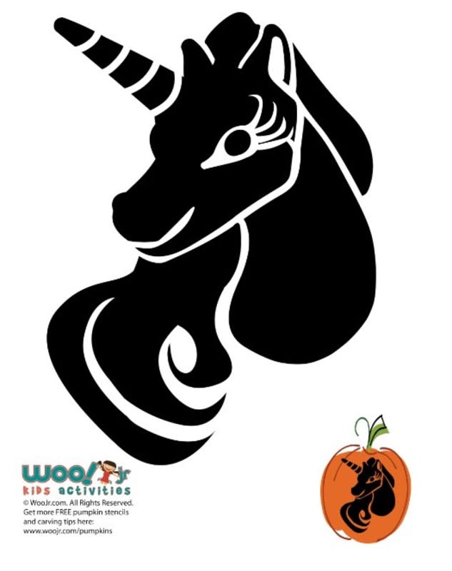 Printable pumpkin carving stencils to use as templates