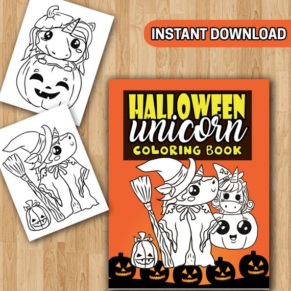 Halloween unicorn coloring book for girls teens with pumpkin unicorns halloween coloring book celebrations fantasy halloween activity book
