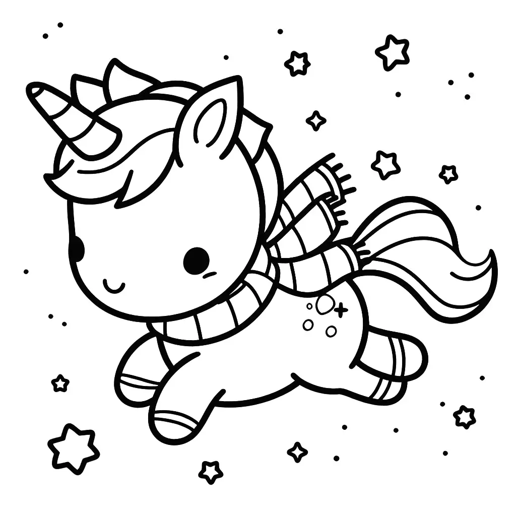 Unicorn coloring page