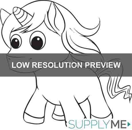 Printable unicorn coloring page for kids â