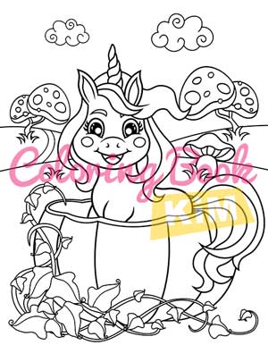 Unicorn coloring book
