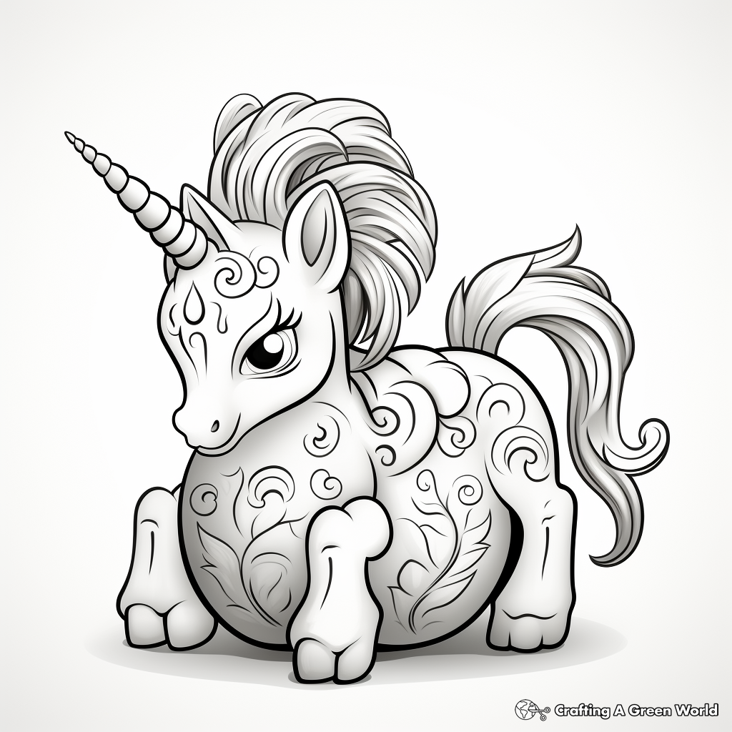 Unicorn pumpkin coloring pages