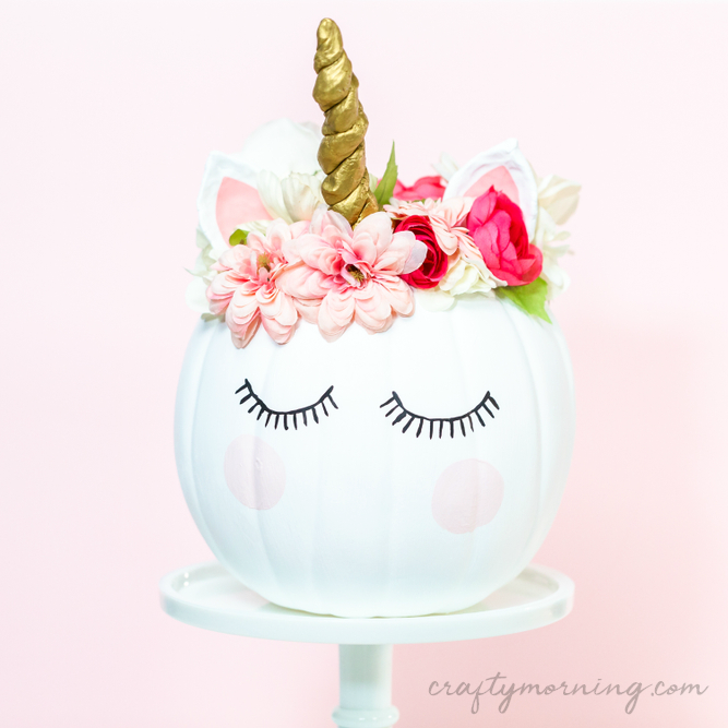 How to decorate a unicorn pumpkin