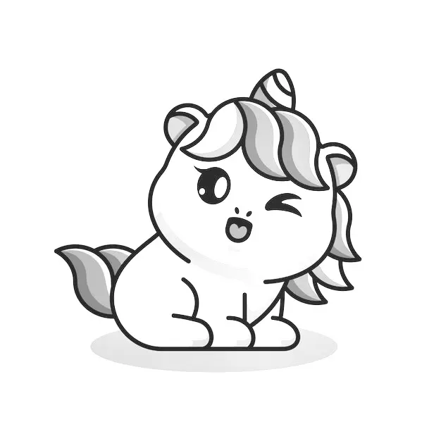 Unicorn coloring page