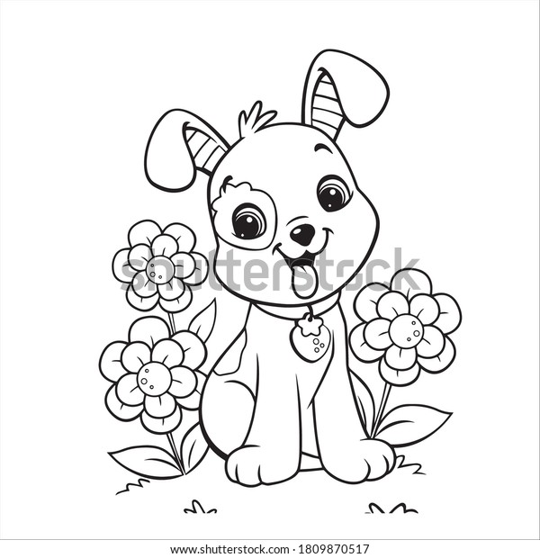 Puppy coloring pagesdog coloring pages animal stock vector royalty free
