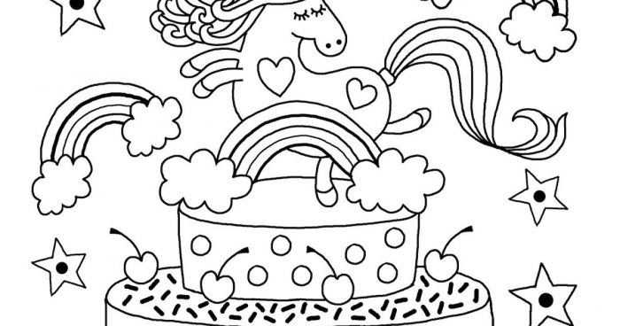 Printable happy birthday cake coloring pages sheets free coloring pages