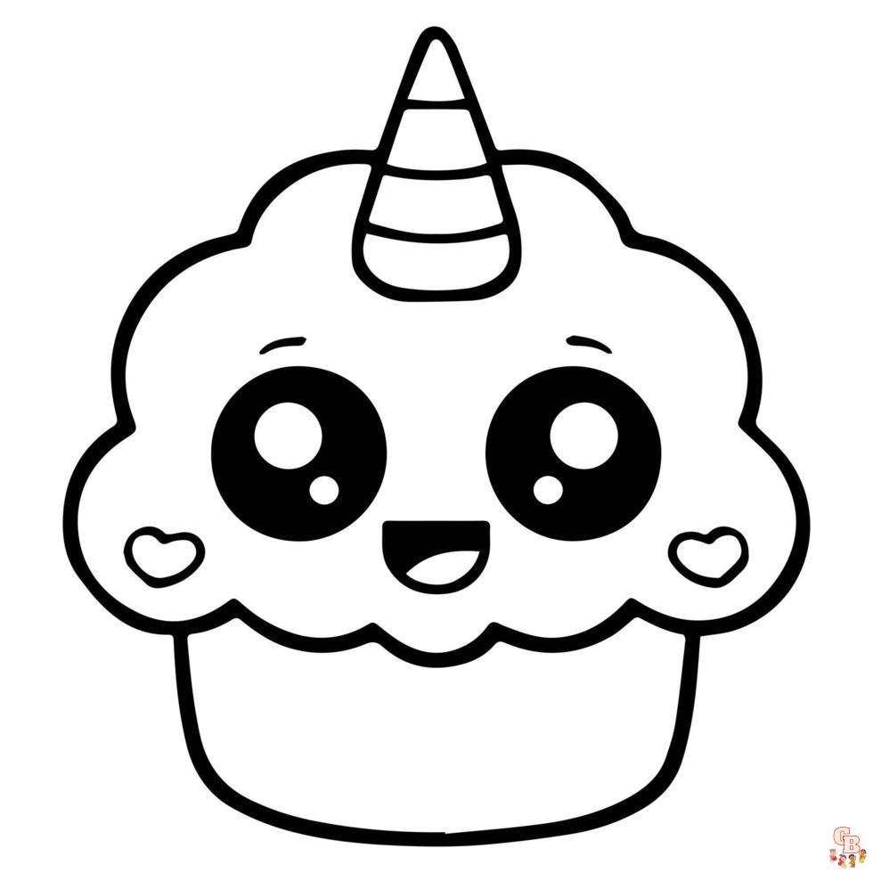 Cute cake coloring pages