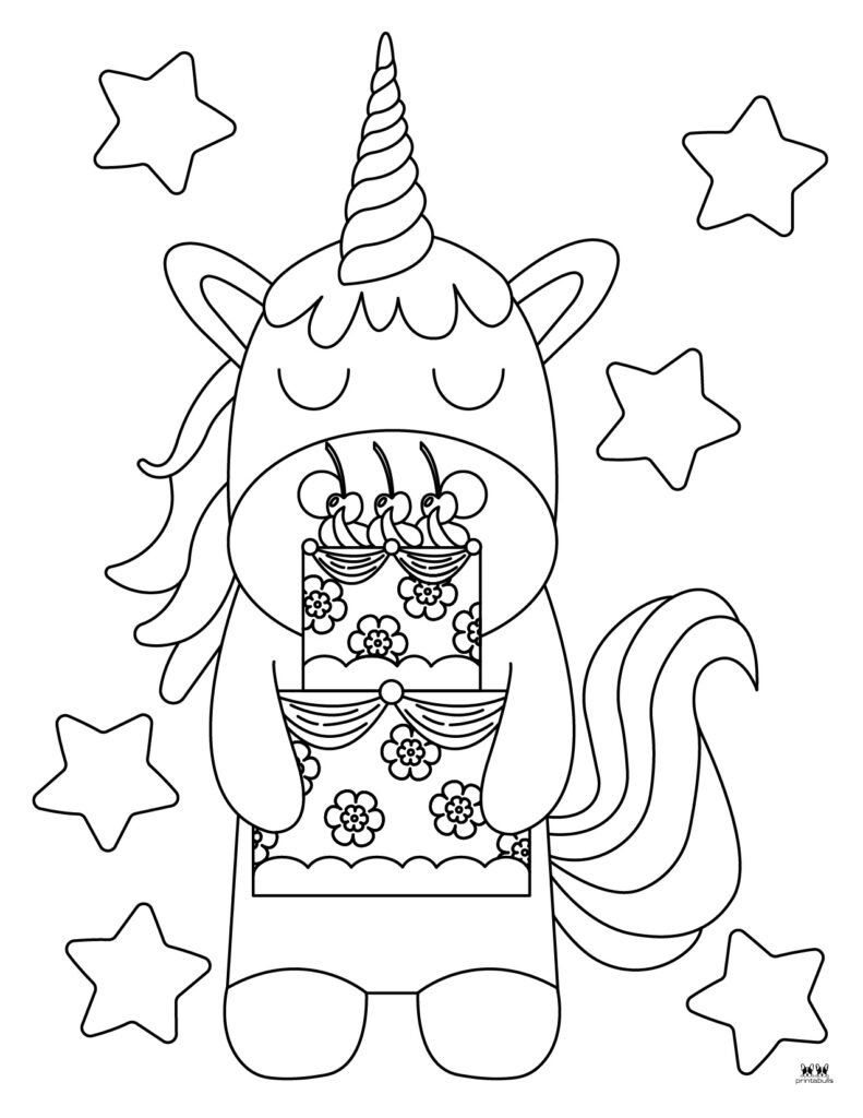 Cake coloring pages