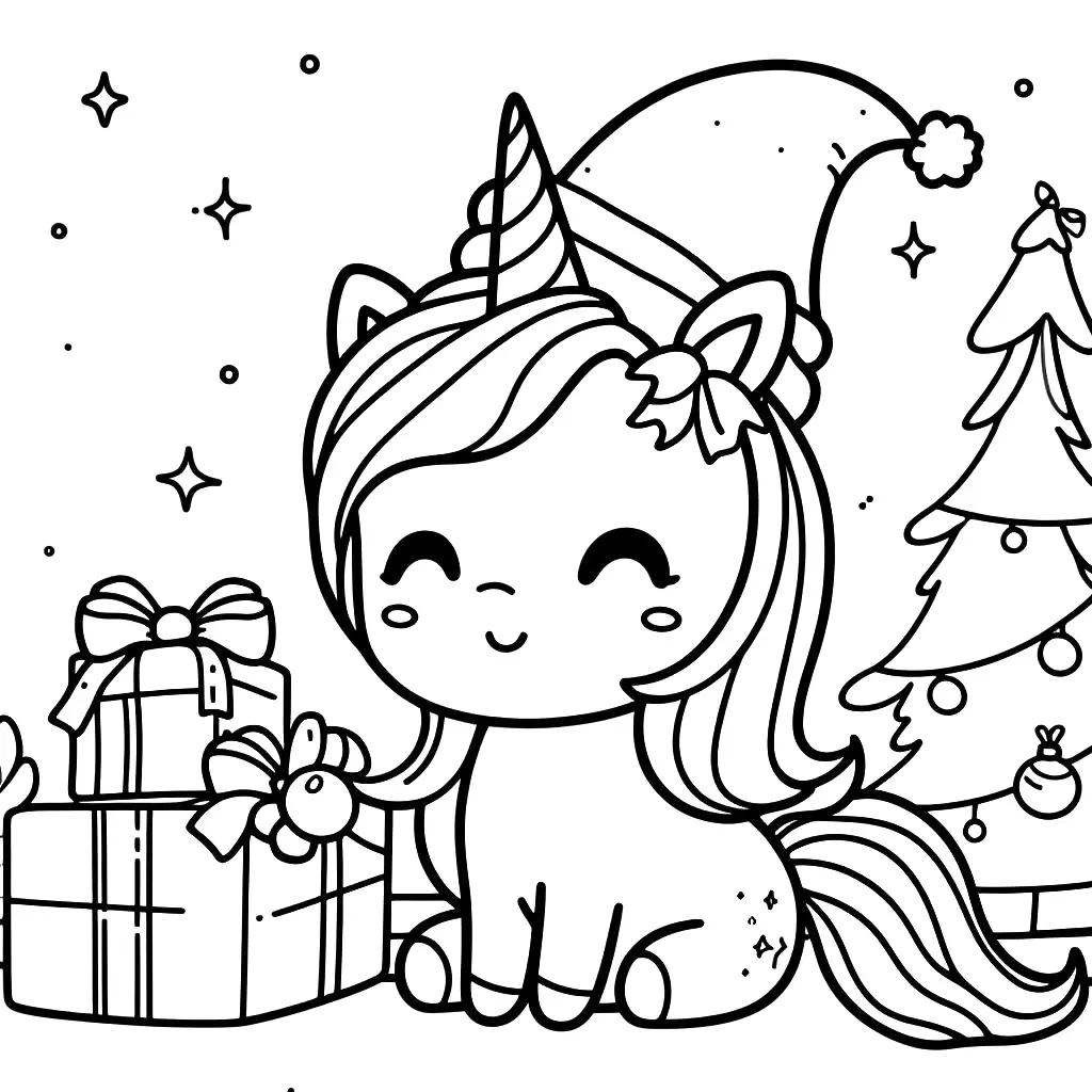 Unicorn coloring page