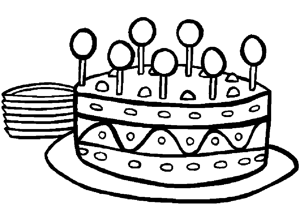 Cake coloring pages