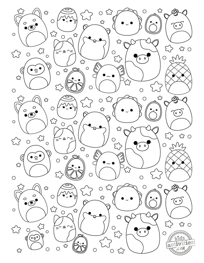 Squishmallow coloring pages mandala zum ausdrucken ausmalbilder zum ausdrucken zeichnen basteln