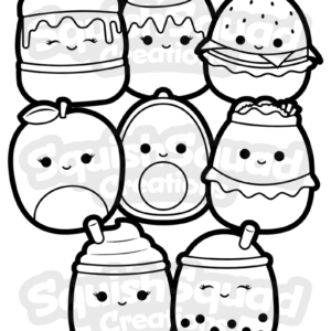 Squishmallow coloring pages printable for free download