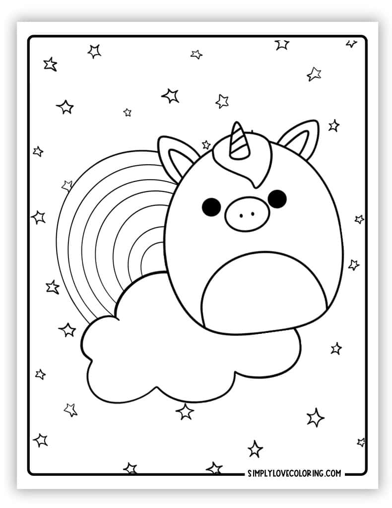 Squishmallow coloring pages free pdf printables