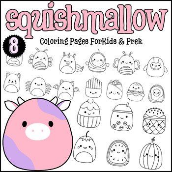 Squishmallows coloring pages animalsunicorn foodkids unleash creative magic