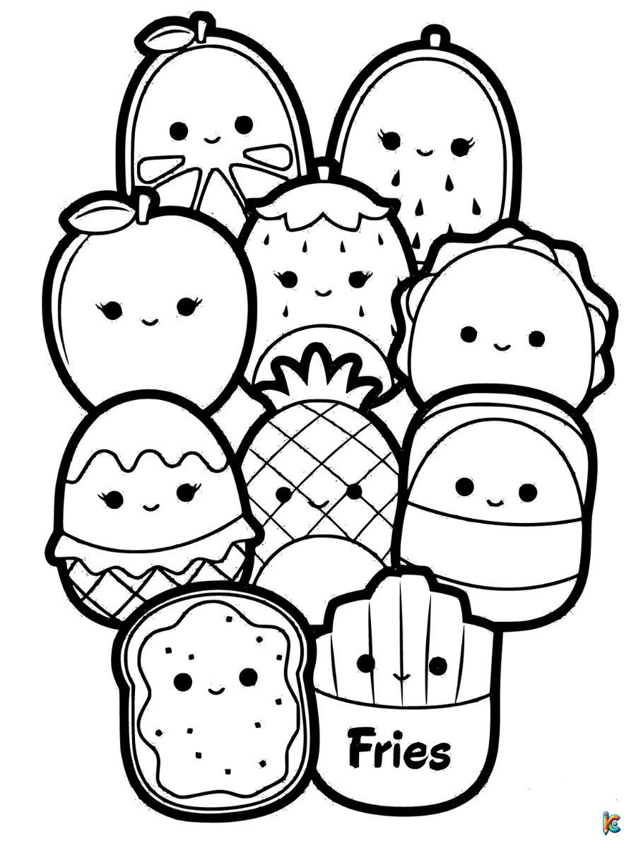 Squishmallow coloring pages â