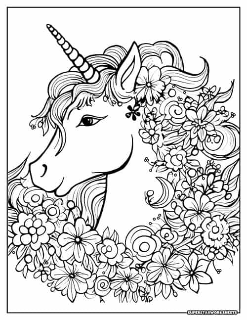 Unicorn coloring pages