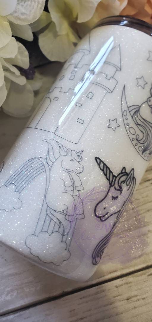 Coloring page tumbler kids glitter tumbler coloring book tumbler â gw designs more