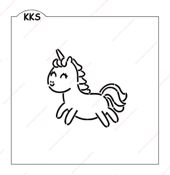 Paint your own cookie unicorn stencil â krazy kreationz sweets