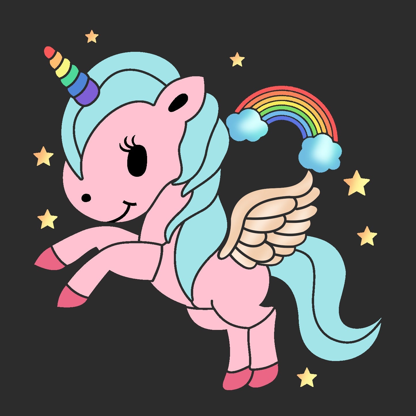 Buy stencil cute unicorn for kids paintings x online â