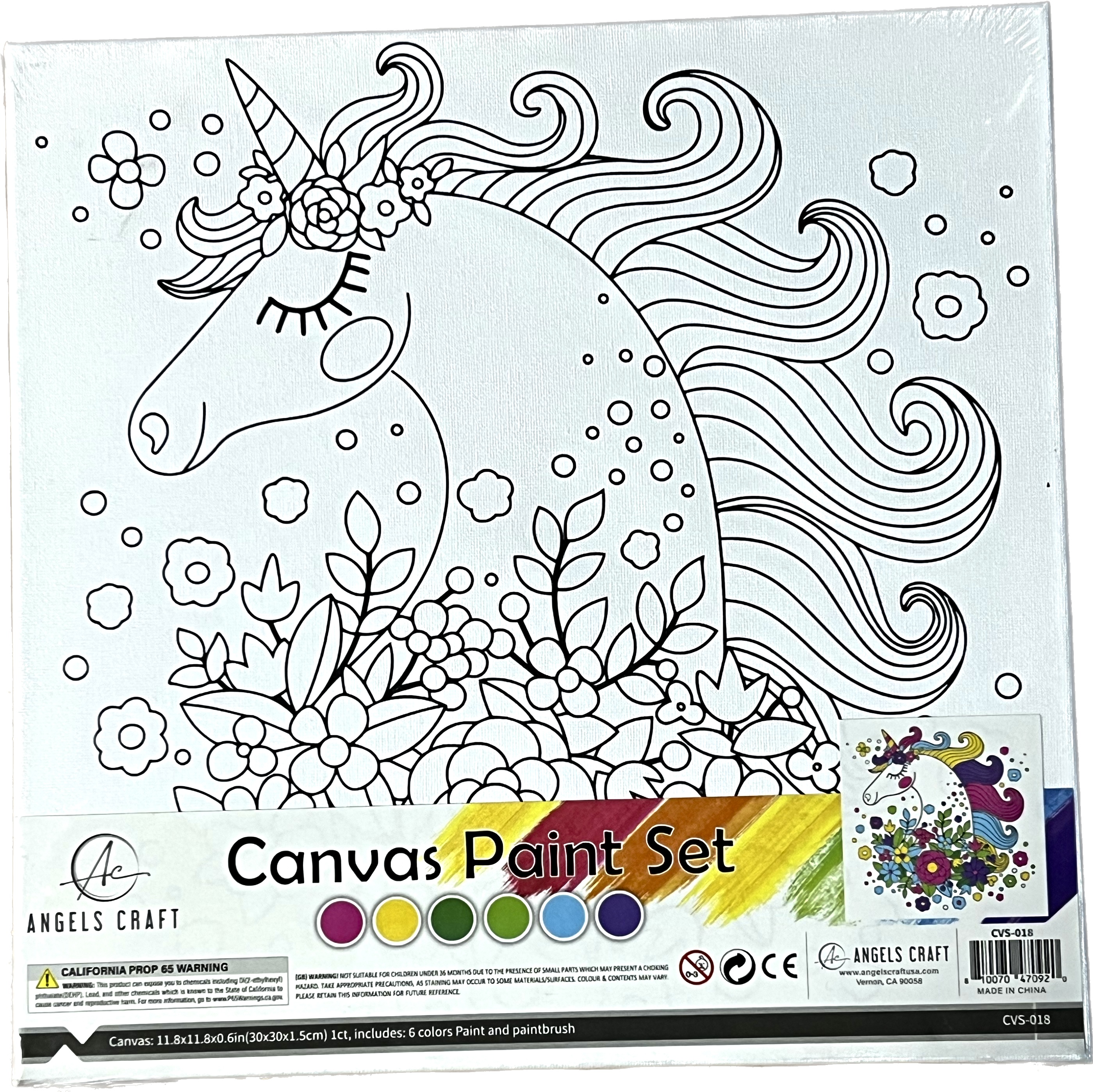 Unicorn design canvas paint