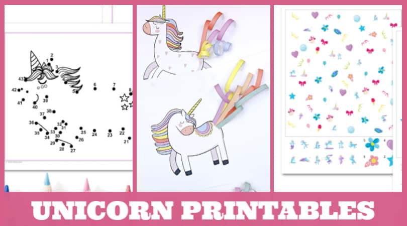 Cute unicorn printables for kids coloring pages templates and more