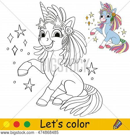 Cute happy unicorn vector photo free trial bigstock