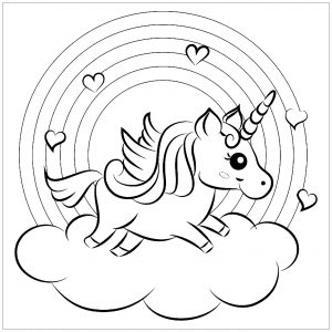 Unicorn coloring pages for kids