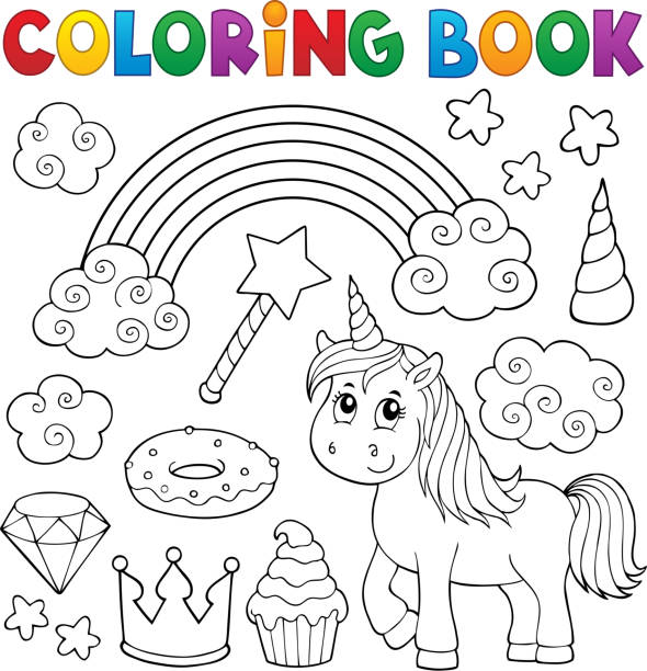 Unicorn food stock illustrations royalty