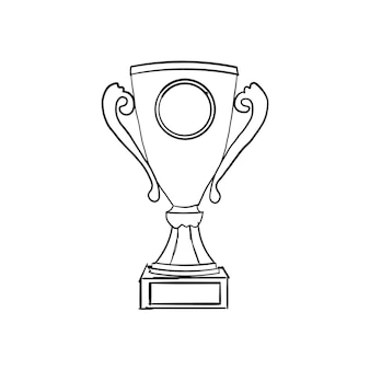 Trophy coloring page images