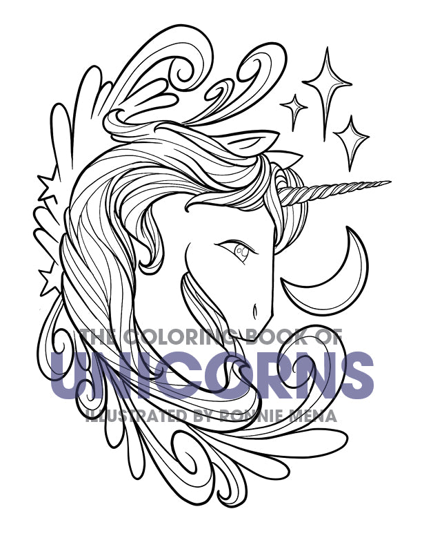 The coloring book of unicorns by ronnie mena â art factory play cafe and party place