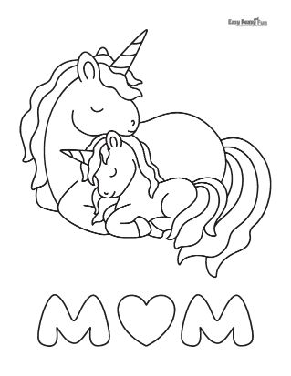 Printable mothers day coloring pages