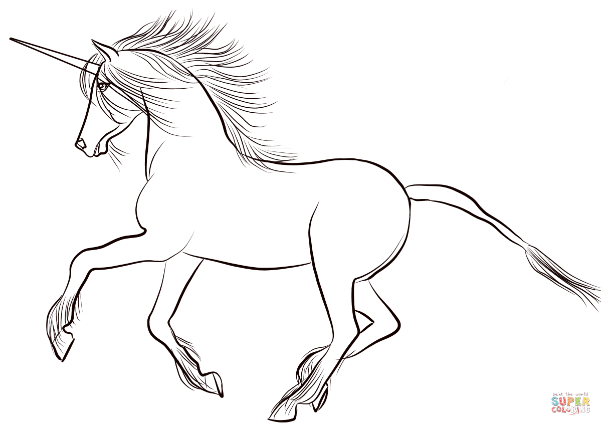 Unicorn coloring page free printable coloring pages
