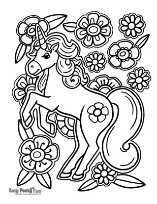 Unicorn coloring pages