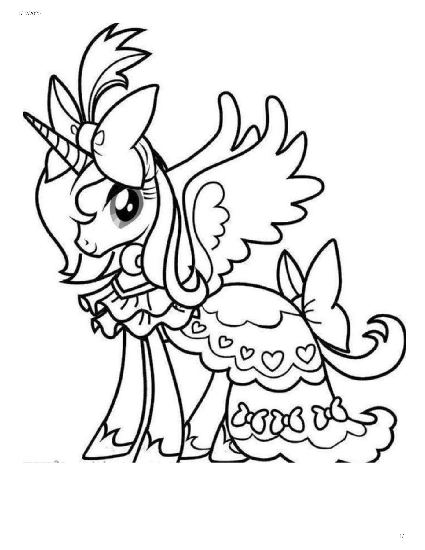 Unicorn coloring pages