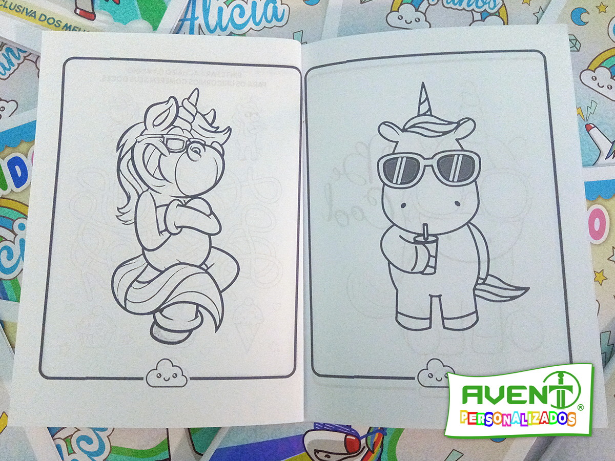 Revista de colorir unicornio meninos produtos especiais