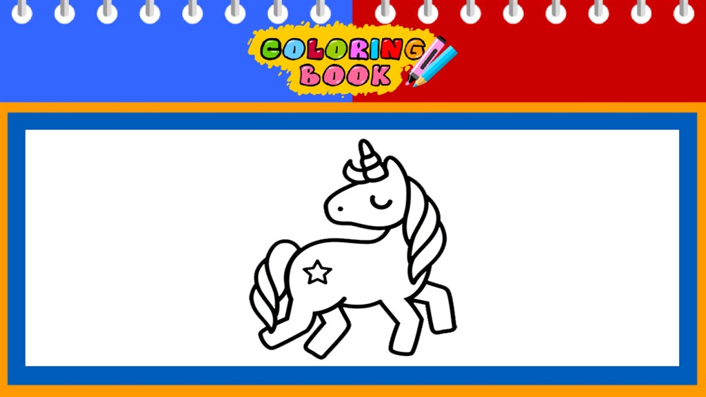 Unicorn coloring book pages