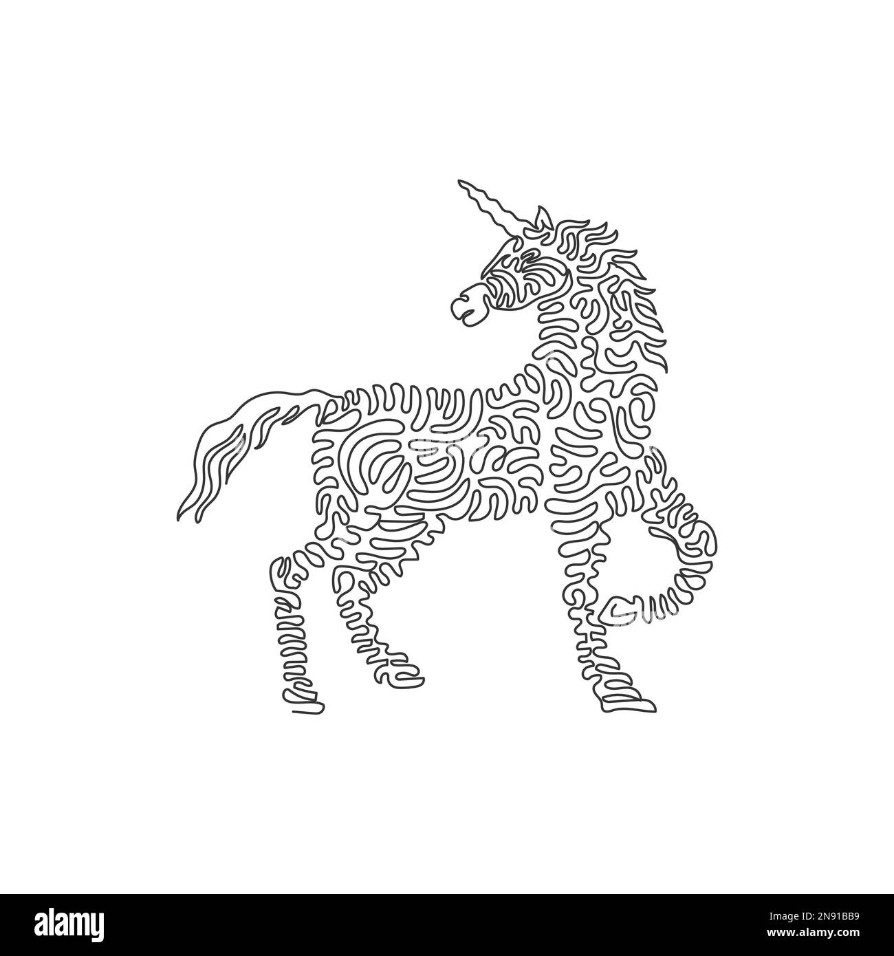 Unicornio mitolãgico imãgen recortadas de stock