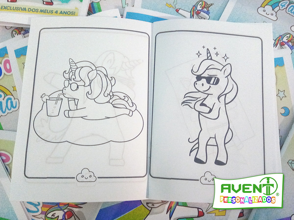 Revista de colorir unicornio meninos produtos especiais