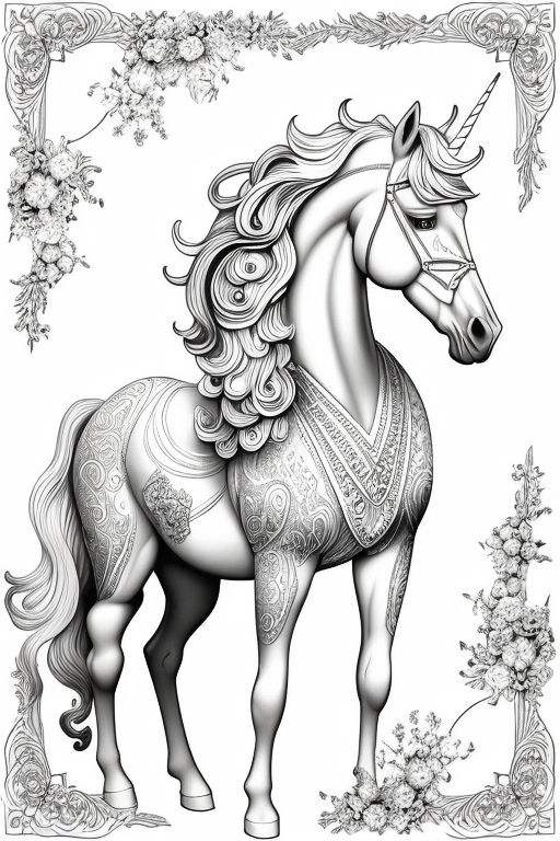 A cute little pony with flowers glass carvings