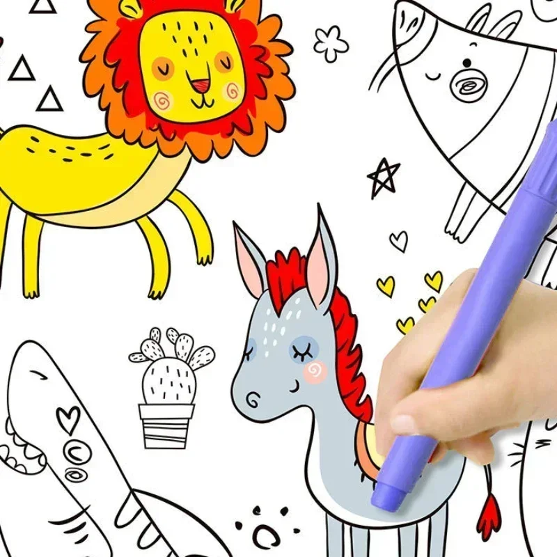 Children drawing roll ticky color filling paper graffiti croll coloring paper roll for kid diy painting educational toy