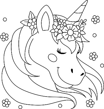 Easy unicorn outline png transparent images free download vector files