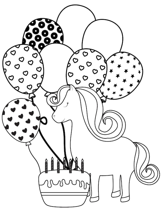 Pãginas para colorear de cumpleaãos de unicornio imprimibles de cumpleaãos de unicornio hojas para colorear de cumpleaãos de unicornio pãginas para colorear de cumpleaãos de niãas cumpleaãos