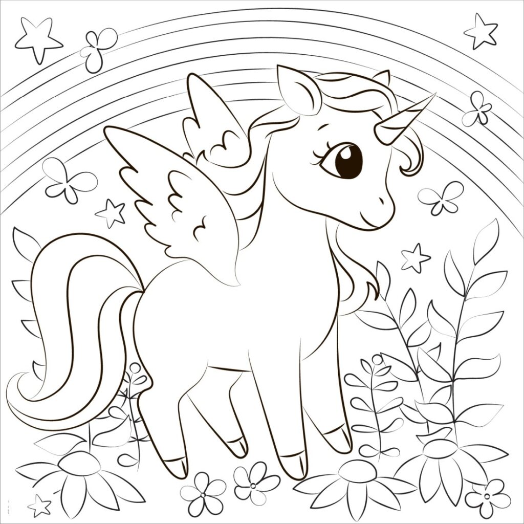 Unicornios para colorear ð
