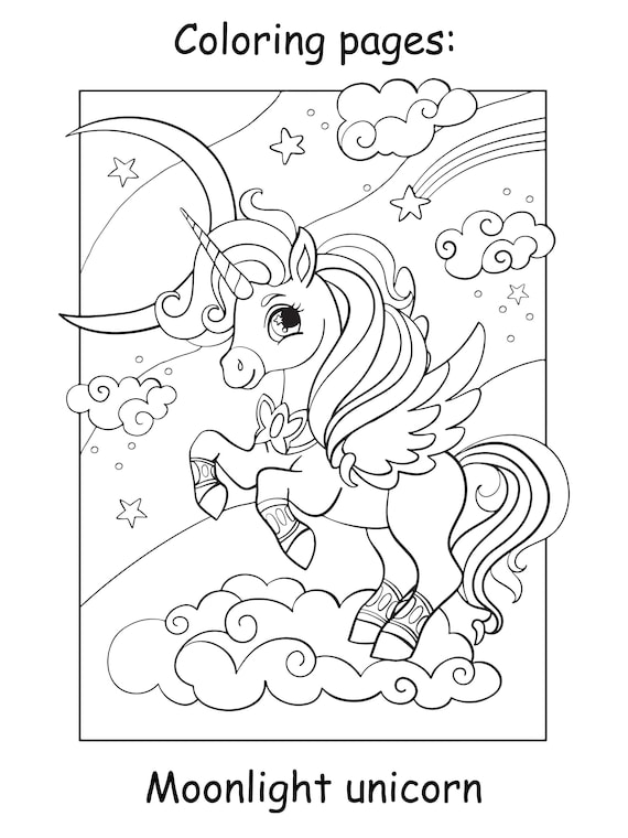 Libro para colorear de unicornios para niãos