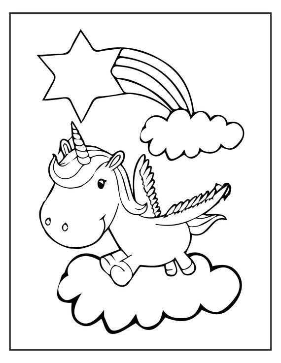 Pãginas para colorear de unicornios imprimibles jpgpdf pãginas