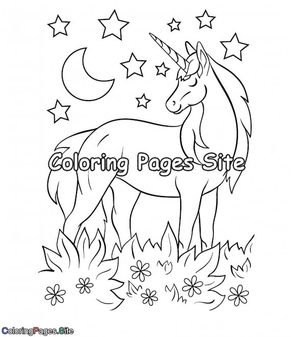 Increãble libro para colorear de unicornios para niãos pãginas para colorear ãºnicas descarga instantãnea