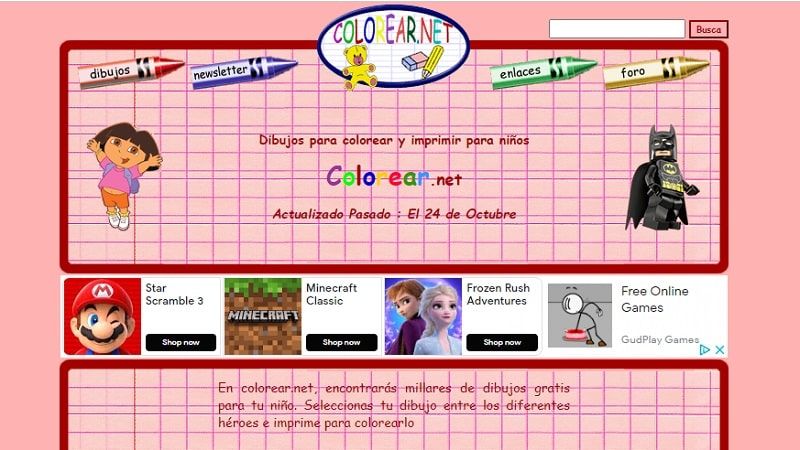Sitios web donde dcargar dibujos gratis para colorear