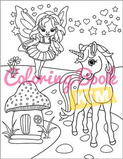 Unicorn coloring book