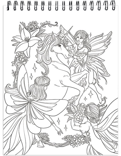 Colorful unicorns adult coloring book illustrated by terbit basuki â