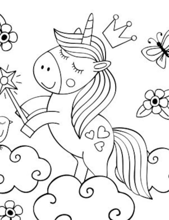 Pãginas para colorear de unicornios imprimibles de pãginas
